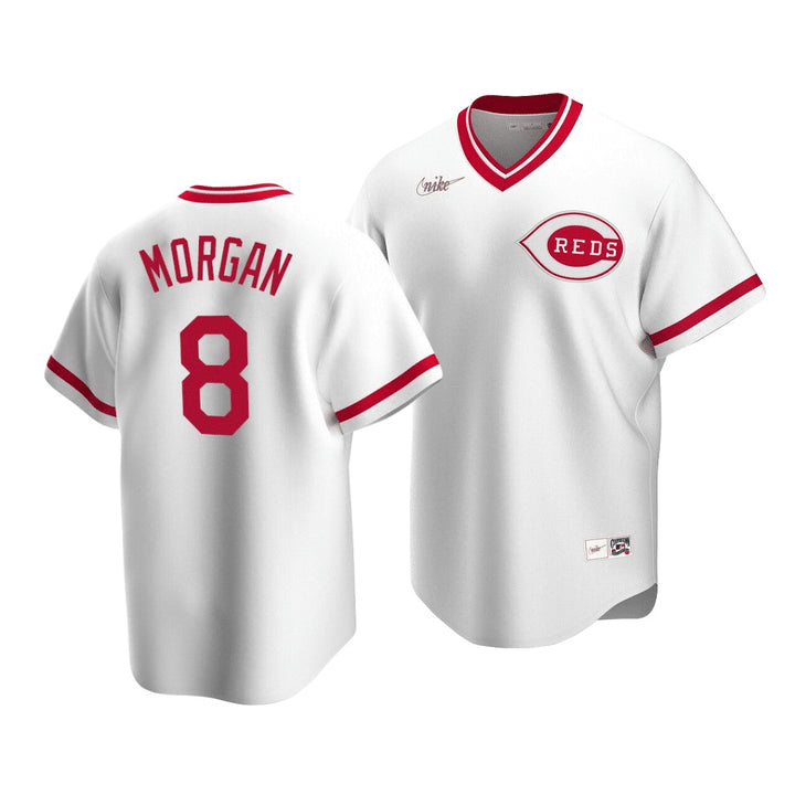Nike Men's Cincinnati Reds Joe Morgan Cooperstown Collection Home Replica Cool Base Jersey Official Team Jersey Sports Fan Apparel Official MLB Team J