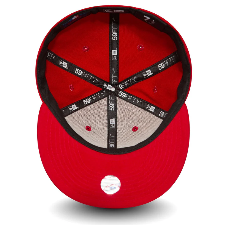 New York Yankees MLB League Essential 59FIFTY Fitted New Era Red/White Official Team Hat Sports Fan Cap Official MLB Team Hat Baseball Fan Cap