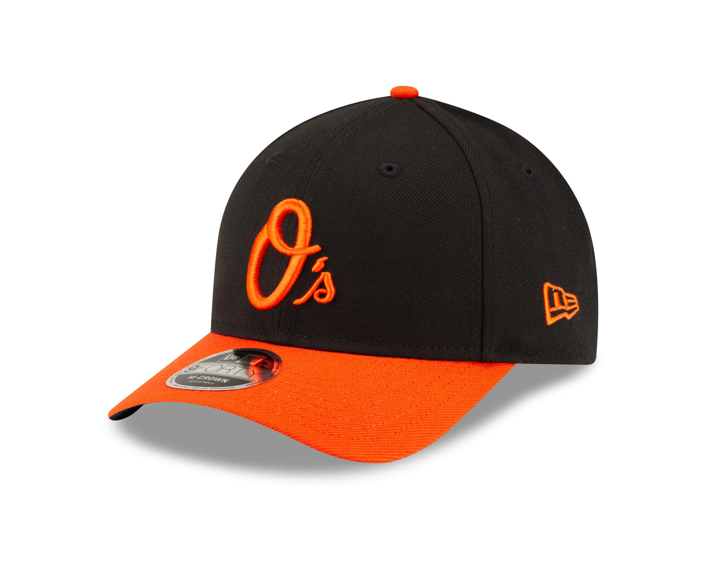 Baltimore Orioles Black/Orange Alternate New Era Player Replica M-Crown 9FORTY Adjustable Hat Official Team Hat Sports Fan Cap Official MLB Team Hat B