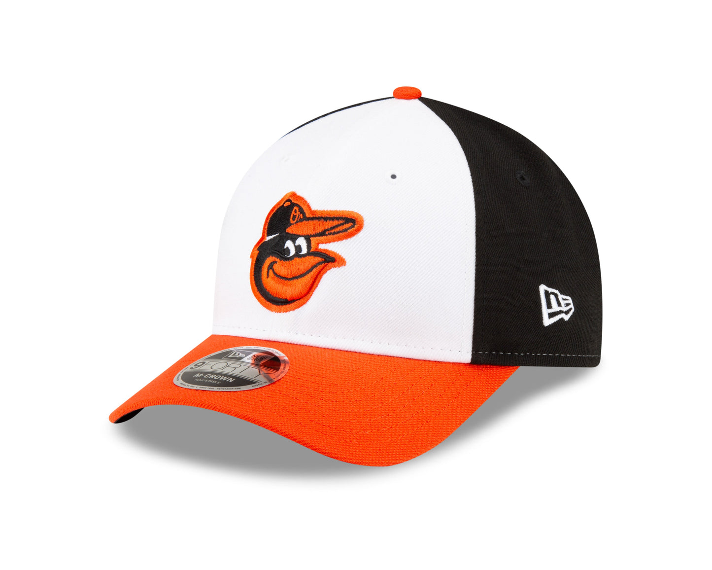 Baltimore Orioles White/Orange/Black New Era Player Replica M-Crown 9FORTY Adjustable Hat Official Team Hat Sports Fan Cap Official MLB Team Hat Baseb