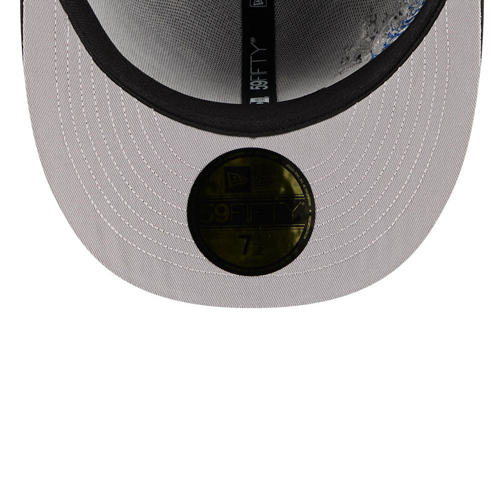 New York Yankees MLB Waves 59FIFTY Fitted New Era Black/White Official Team Hat Sports Fan Cap Official MLB Team Hat Baseball Fan Cap