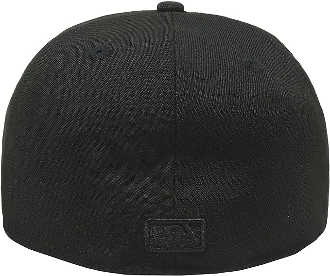 Men's Philadelphia Phillies Tonal Black On Black 59FIFTY Fitted Hat Official Team Hat Sports Fan Cap Official MLB Team Hat Baseball Fan Cap
