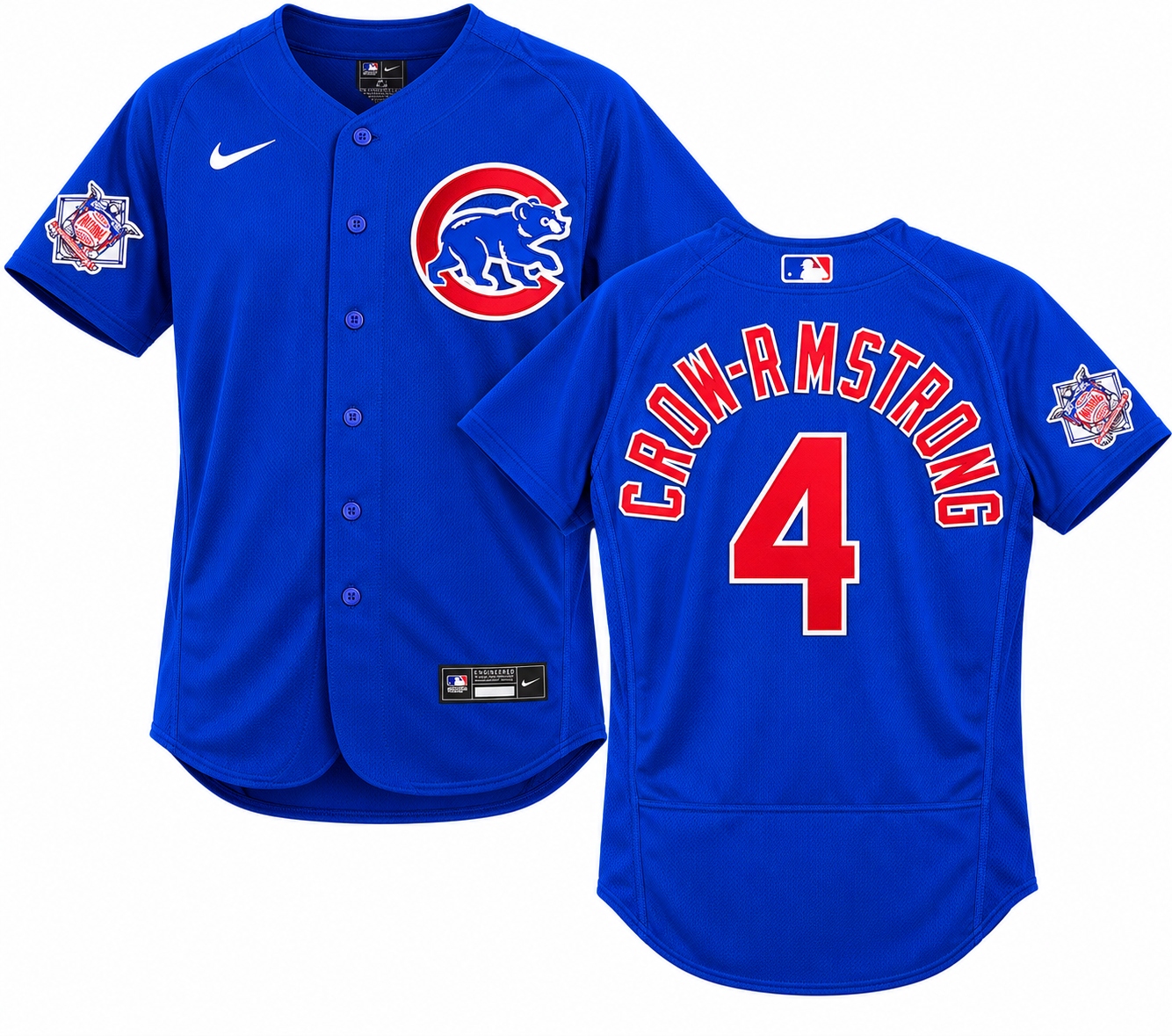 Men's Chicago Cubs Pete Crow-Armstrong Nike Alternate Royal Blue Authentic Player Jersey Official Team Jersey Sports Fan Apparel Official MLB Team Jer