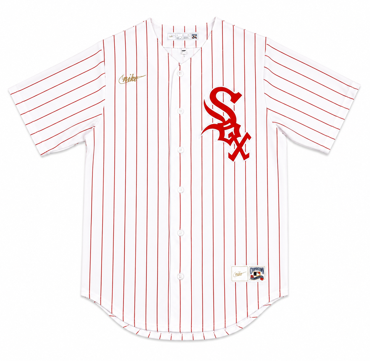Men's Chicago White Sox Cooperstown Turn Back The Clock 1972 Home White/Scarlet NIKE Blank Replica Jersey Official Team Jersey Sports Fan Apparel Offi