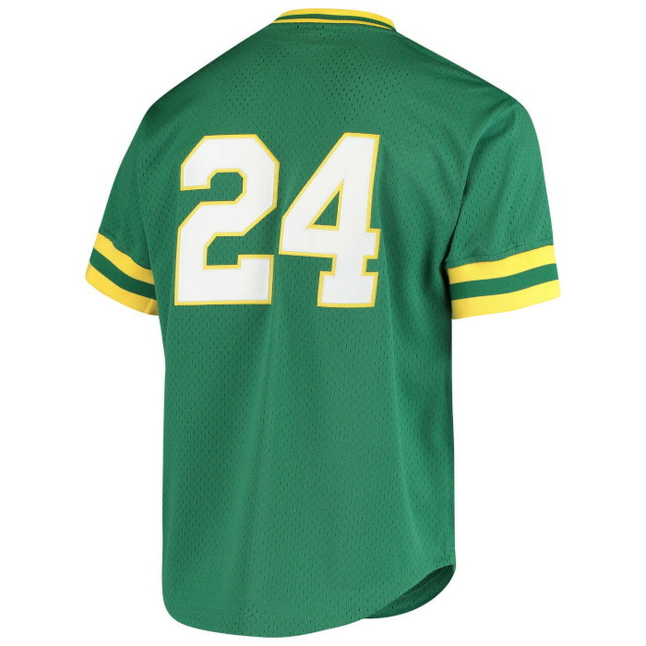 Men's Oakland Athletics Rickey Henderson 1991 Mitchell & Ness Green Cooperstown 1987 Mesh Batting Practice Jersey Official Team Jersey Sports Fan Appa
