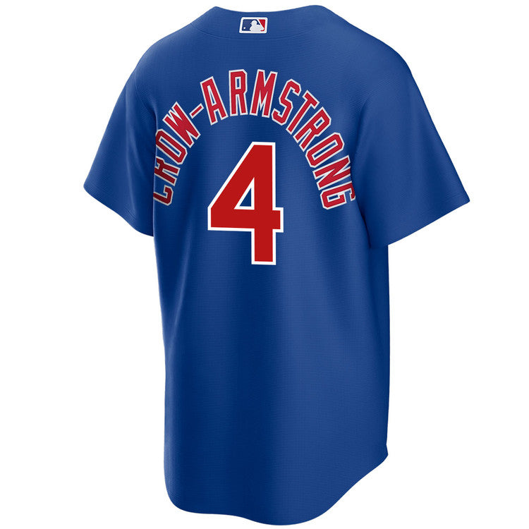 Mens Nike Pete Crow-Armstrong #4 Chicago Cubs Royal Alternate Replica Jersey Official Team Jersey Sports Fan Apparel Official MLB Team Jersey Baseball