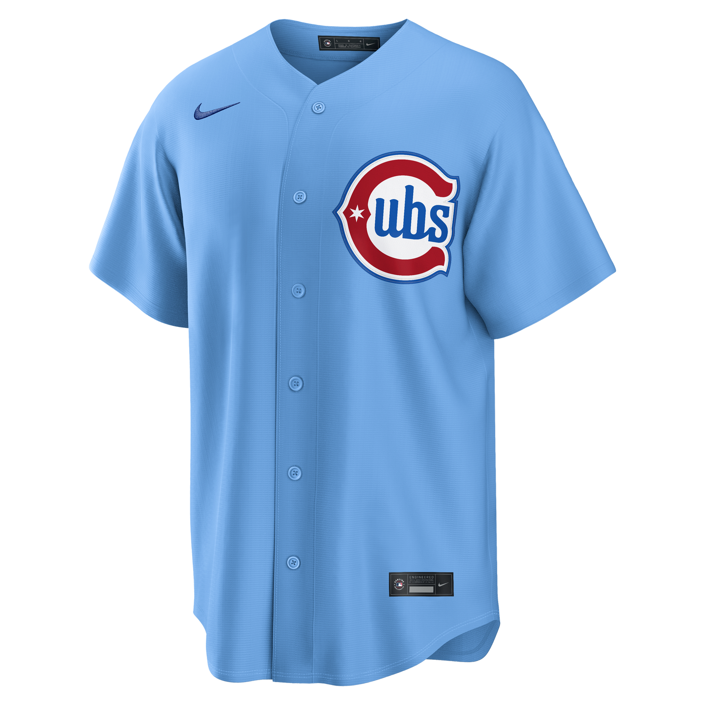 NIKE Men's Chicago Cubs Cade Horton #22 Light Blue 2nd Alternate Replica Jersey Official Team Jersey Sports Fan Apparel Official MLB Team Jersey Baseb