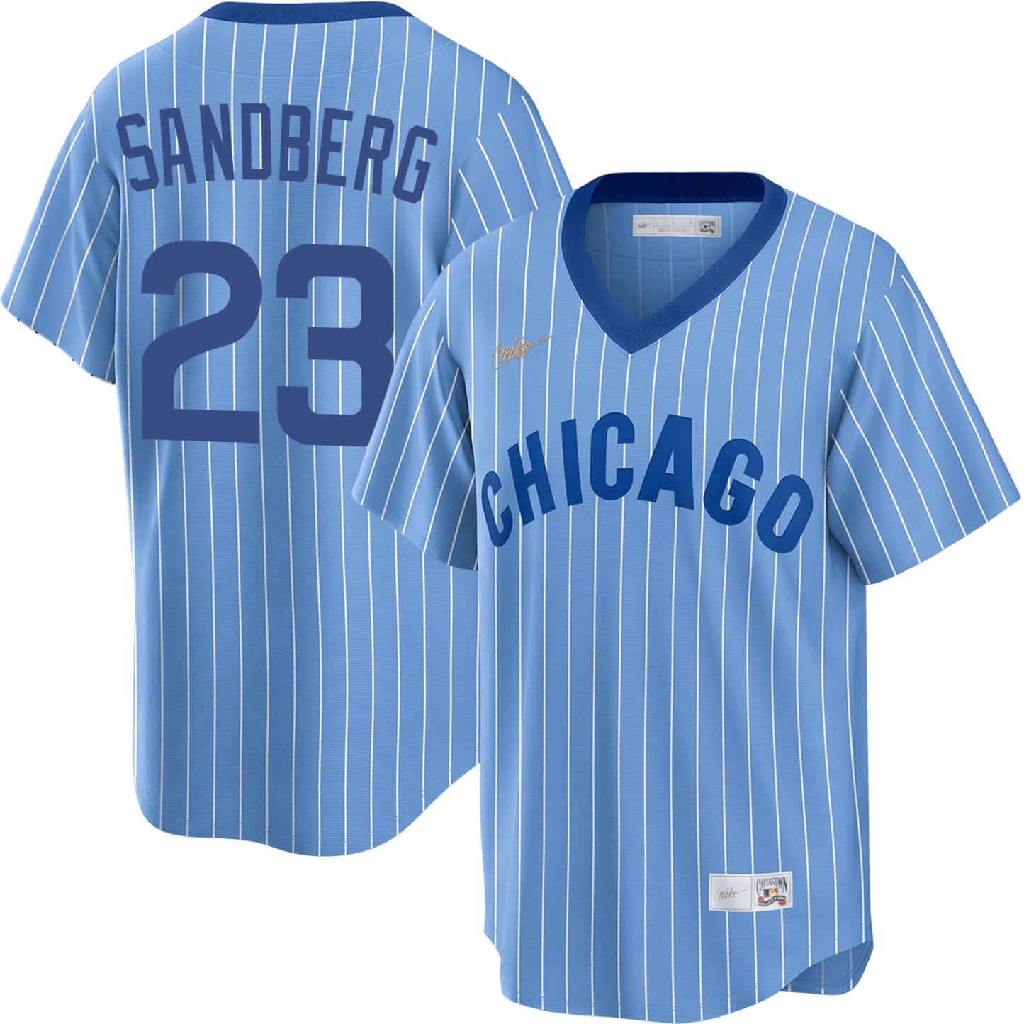 Men's Ryne Sandberg Chicago Cubs Cooperstown Powder Blue 1982 NIKE Replica Jersey Official Team Jersey Sports Fan Apparel Official MLB Team Jersey Bas
