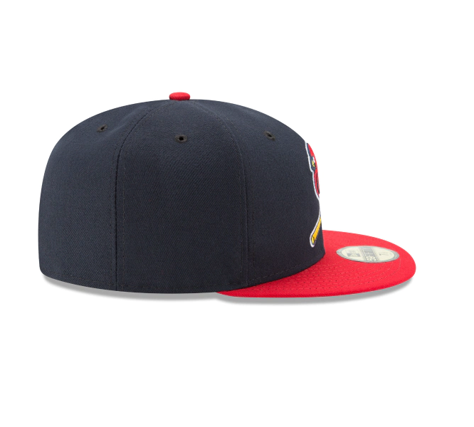 Men's St. Louis Cardinals New Era Navy/Red Game Authentic Collection Alternate 2 On-Field 59FIFTY Fitted Hat Official Team Hat Sports Fan Cap Official