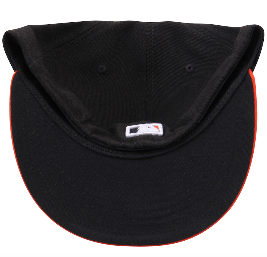 Men's Baltimore Orioles New Era Black/Orange Road Authentic Collection On-Field 59FIFTY Fitted Hat Official Team Hat Sports Fan Cap Official MLB Team