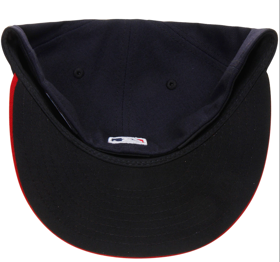 Men's Atlanta Braves New Era Navy/Red Home Authentic Collection On-Field 59FIFTY Fitted Hat Official Team Hat Sports Fan Cap Official MLB Team Hat Bas