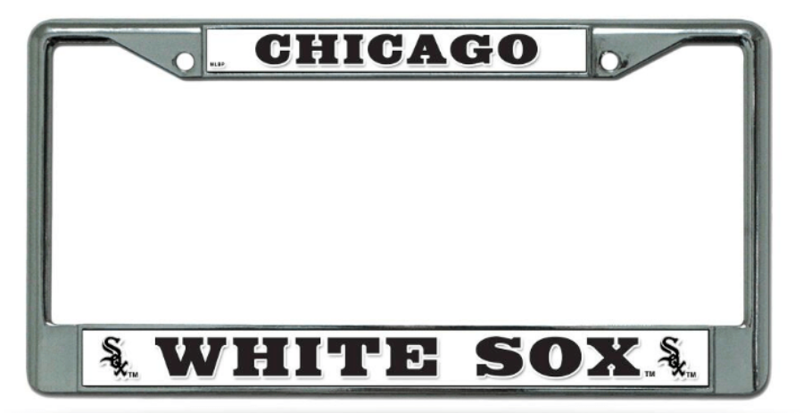 Chicago White Sox Chrome License plate Frame By Rico Official Sports Fan Gear MLB Fan Gear Popular Style