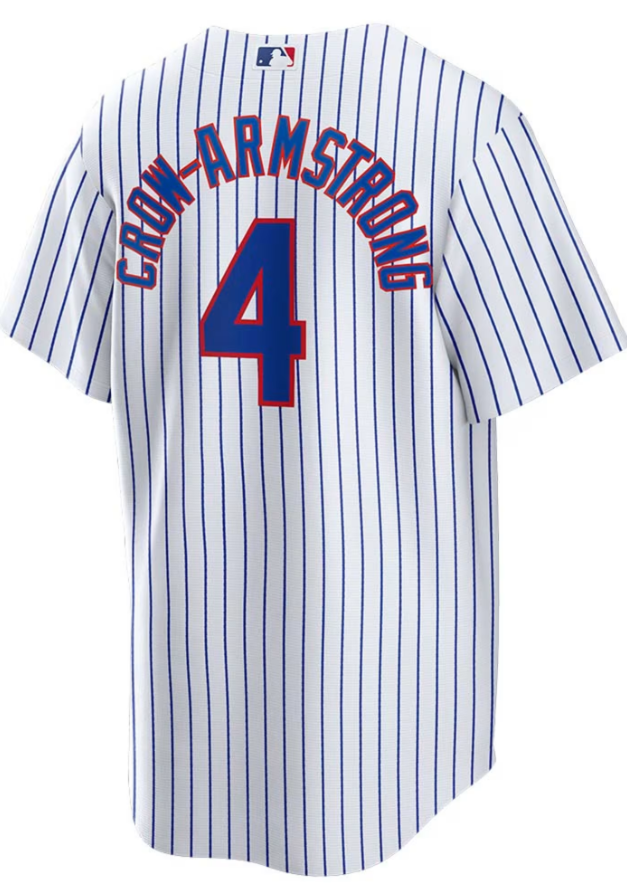 NIKE Men's Chicago Cubs Pete Crow-Armstrong #4 White Home Replica Jersey Official Team Jersey Sports Fan Apparel Official MLB Team Jersey Baseball Fan
