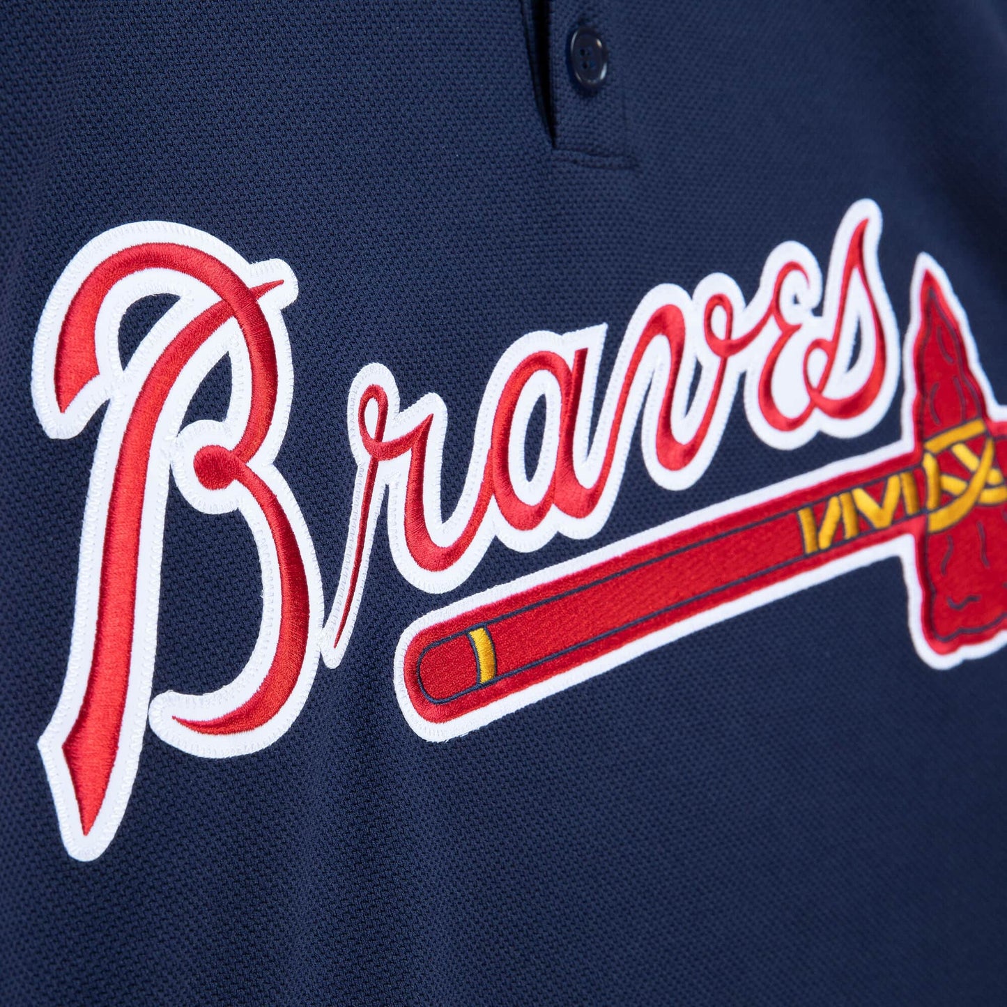 Men's Atlanta Braves John Smoltz 2003 Mitchell & Ness Navy Cooperstown Batting Practice Jersey Official Team Jersey Sports Fan Apparel Official MLB Te