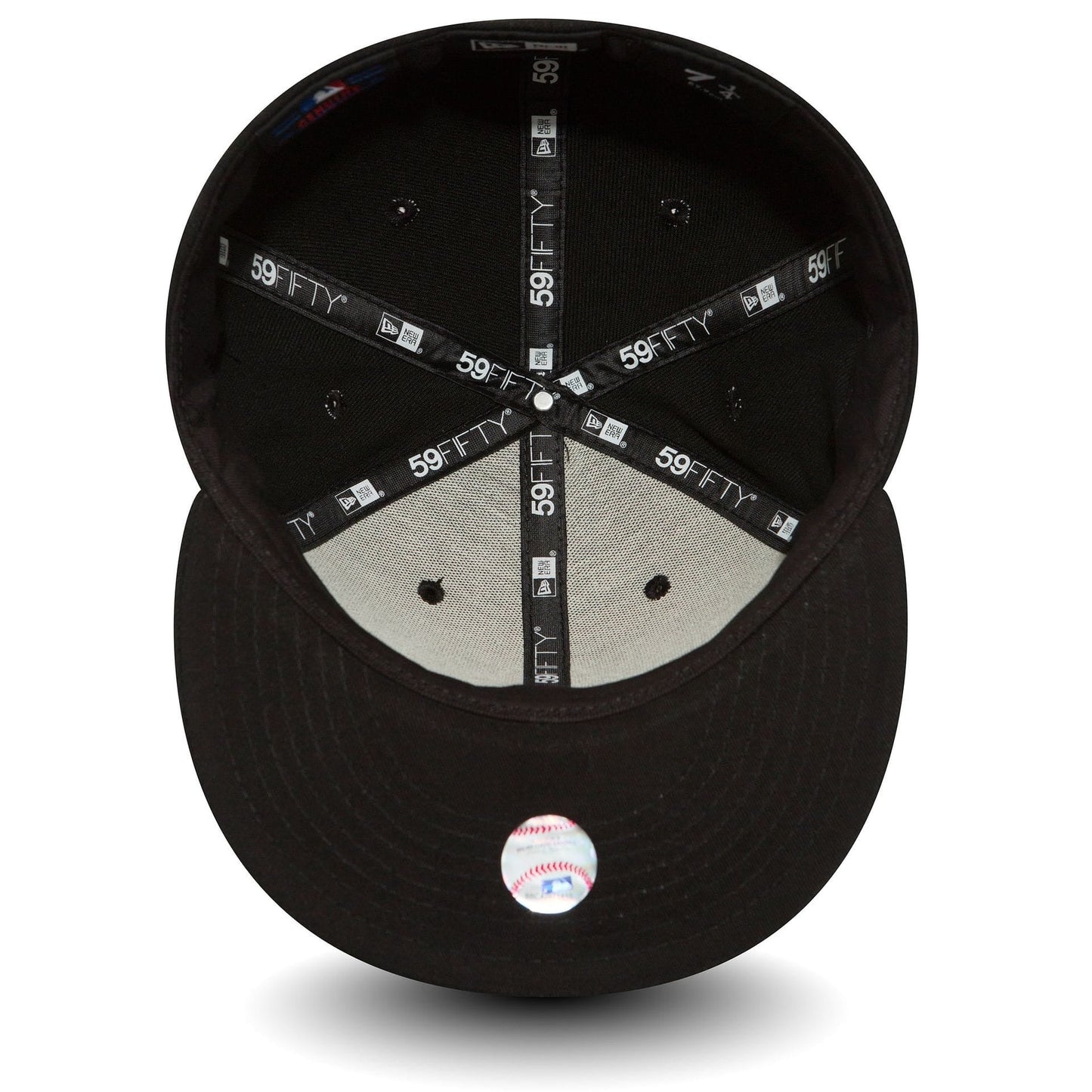 New York Yankees MLB League Essential 59FIFTY Fitted New Era Black/Black Official Team Hat Sports Fan Cap Official MLB Team Hat Baseball Fan Cap