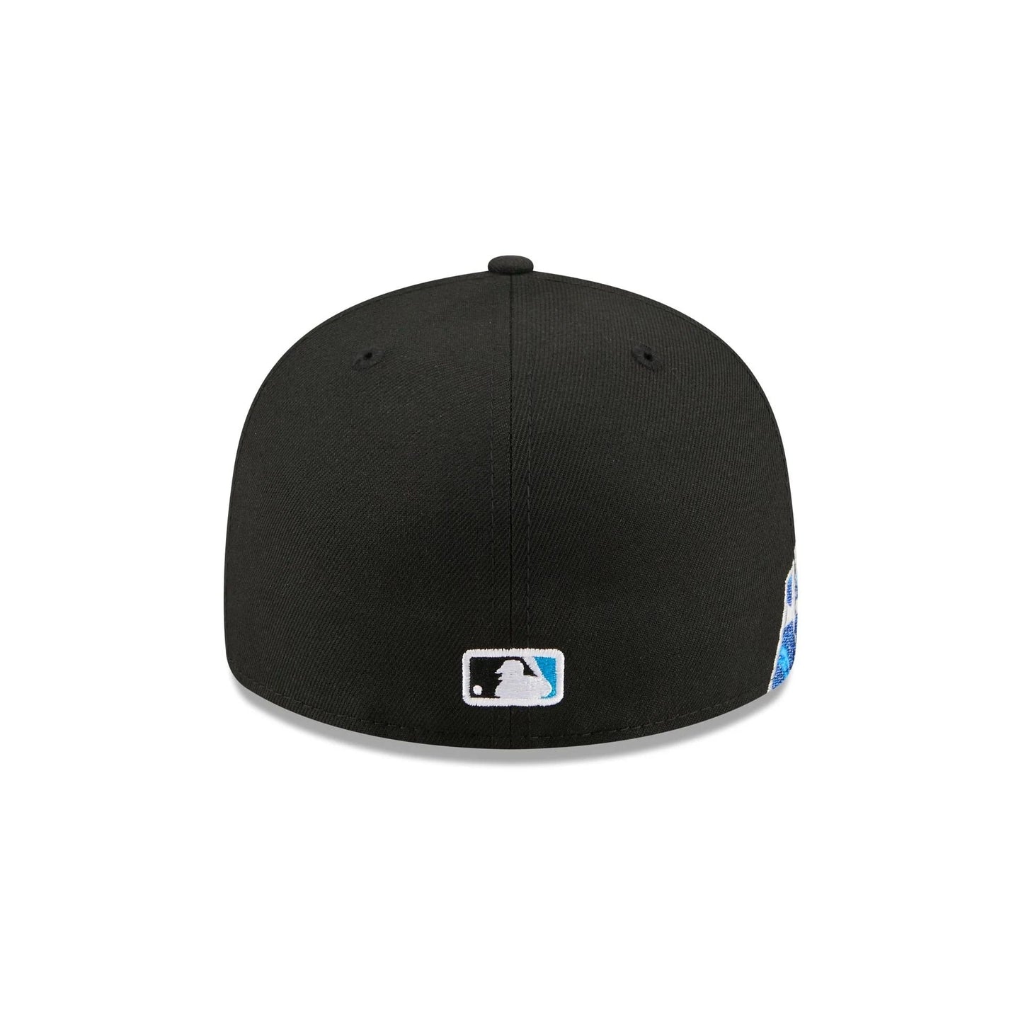Miami Marlins MLB Waves 59FIFTY Fitted New Era Black/White Official Team Hat Sports Fan Cap Official MLB Team Hat Baseball Fan Cap