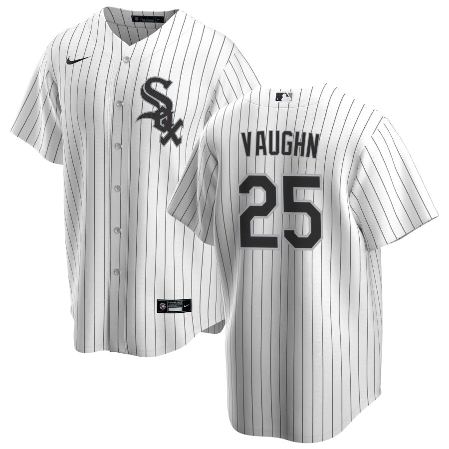 NIKE Men's Andrew Vaughn Chicago White Sox Home White Premium Stitch Replica Jersey Official Team Jersey Sports Fan Apparel Official MLB Team Jersey B