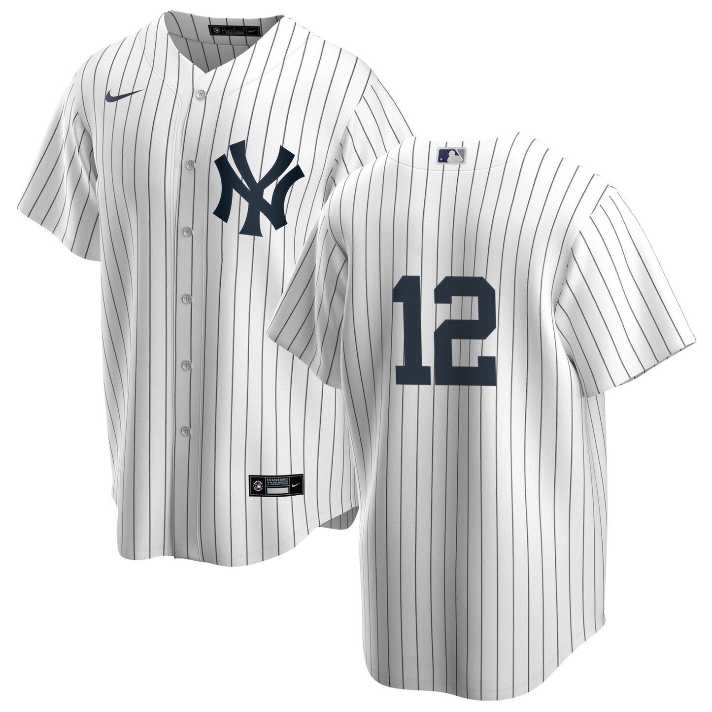 Men's Nike Wade Boggs #12 White New York Yankees Home Official Replica Player Jersey Official Team Jersey Sports Fan Apparel Official MLB Team Jersey