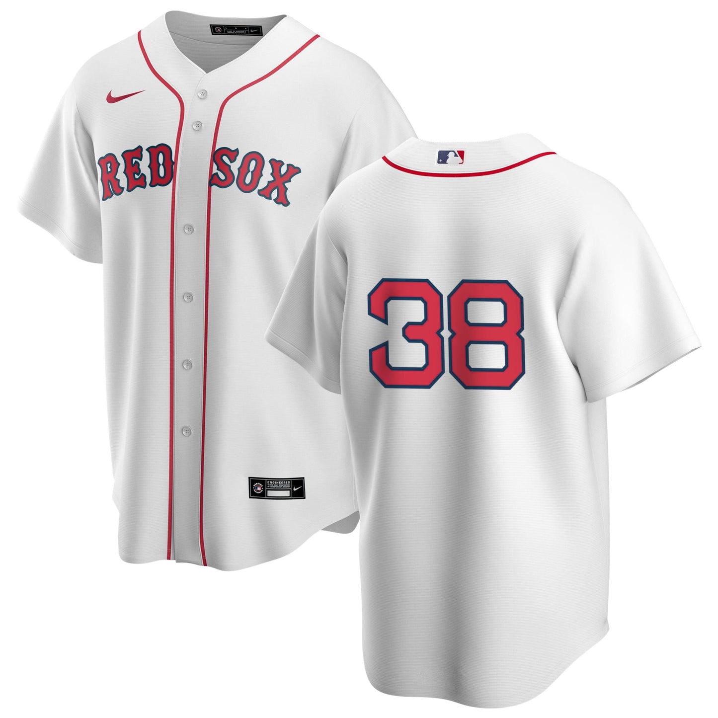 Men's Nike Boston Red Sox Curt Schilling #38 Home Official Replica Player Jersey Official Team Jersey Sports Fan Apparel Official MLB Team Jersey Base