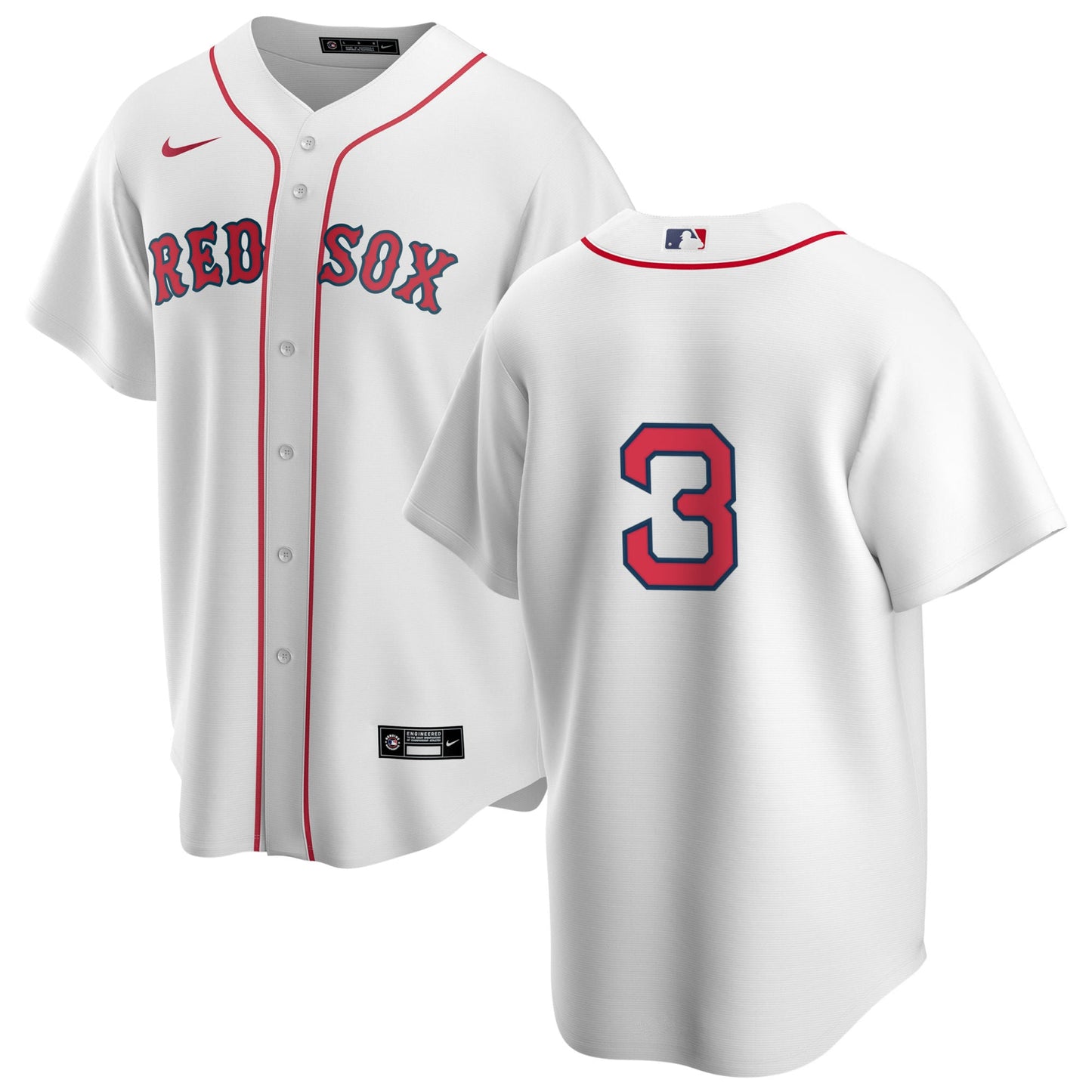 Men's Nike Boston Red Sox Cedanne Rafaela #3 Home Official Replica Player Jersey Official Team Jersey Sports Fan Apparel Official MLB Team Jersey Base