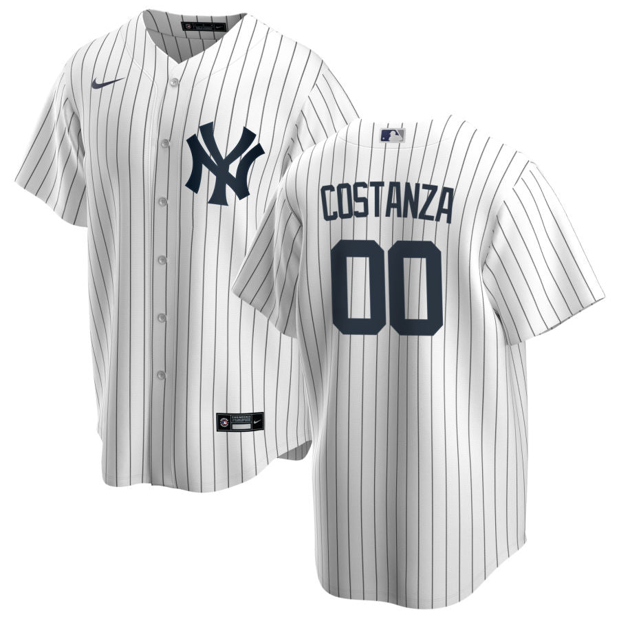 Men's Nike George Costanza White New York Yankees Home Official Replica Player Jersey Official Team Jersey Sports Fan Apparel Official MLB Team Jersey