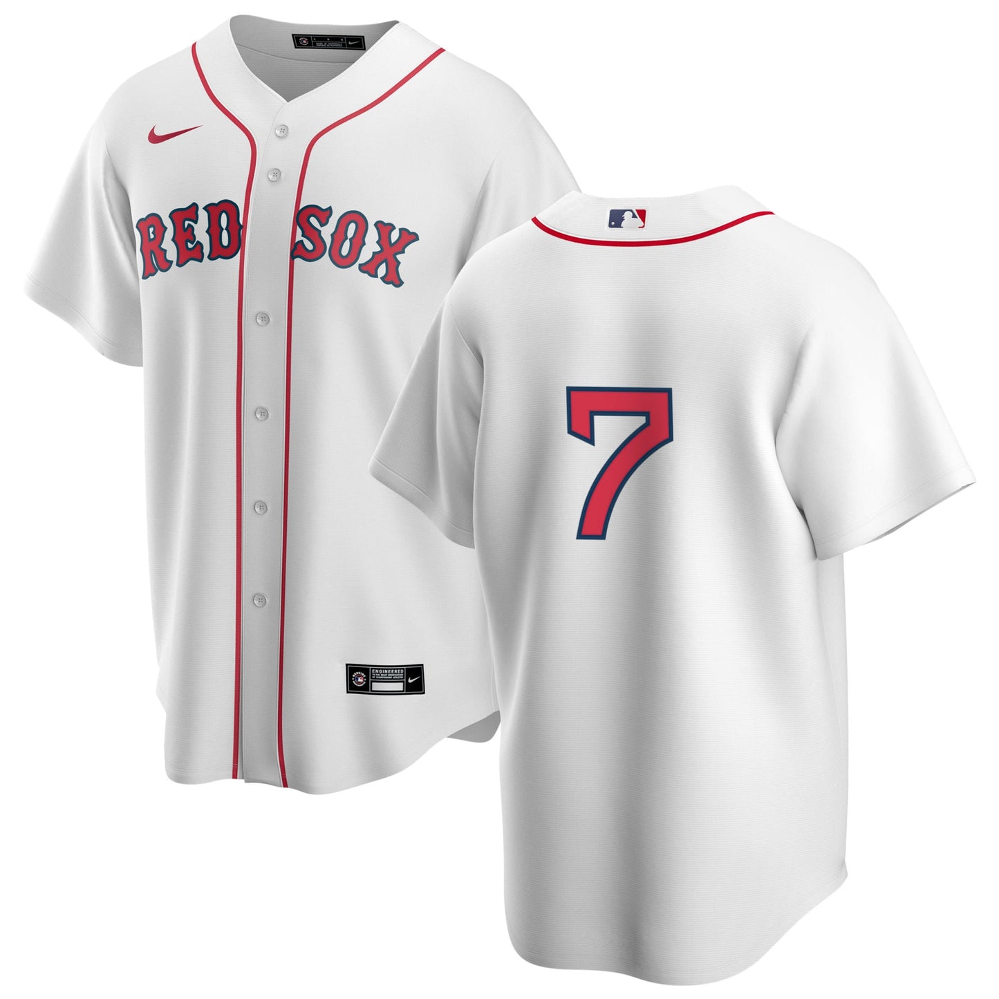 Men's Nike Boston Red Sox Trot Nixon #7 Home Official Replica Player Jersey Official Team Jersey Sports Fan Apparel Official MLB Team Jersey Baseball