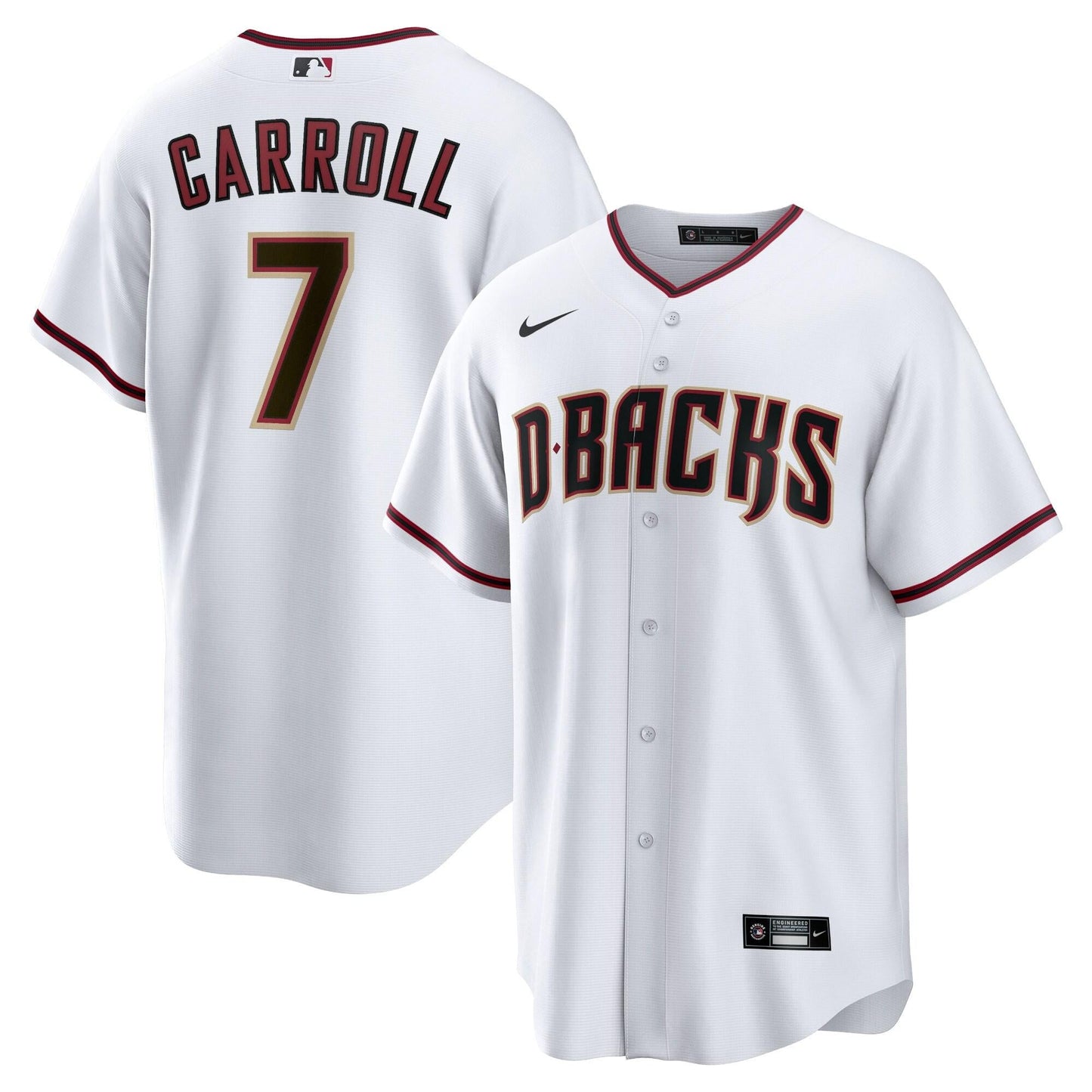 Youth Corbin Carroll Arizona Diamondbacks Nike White Home Replica Premium Team Jersey Official Team Jersey Sports Fan Apparel Official MLB Team Jersey