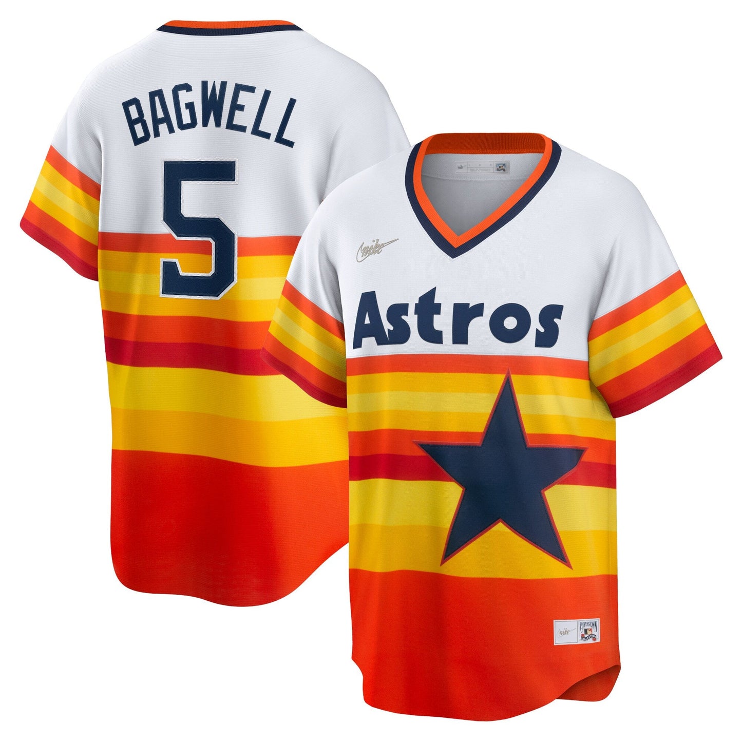 Men's Houston Astros Jeff Bagwell Nike White Home Cooperstown Collection Player Jersey Official Team Jersey Sports Fan Apparel Official MLB Team Jerse