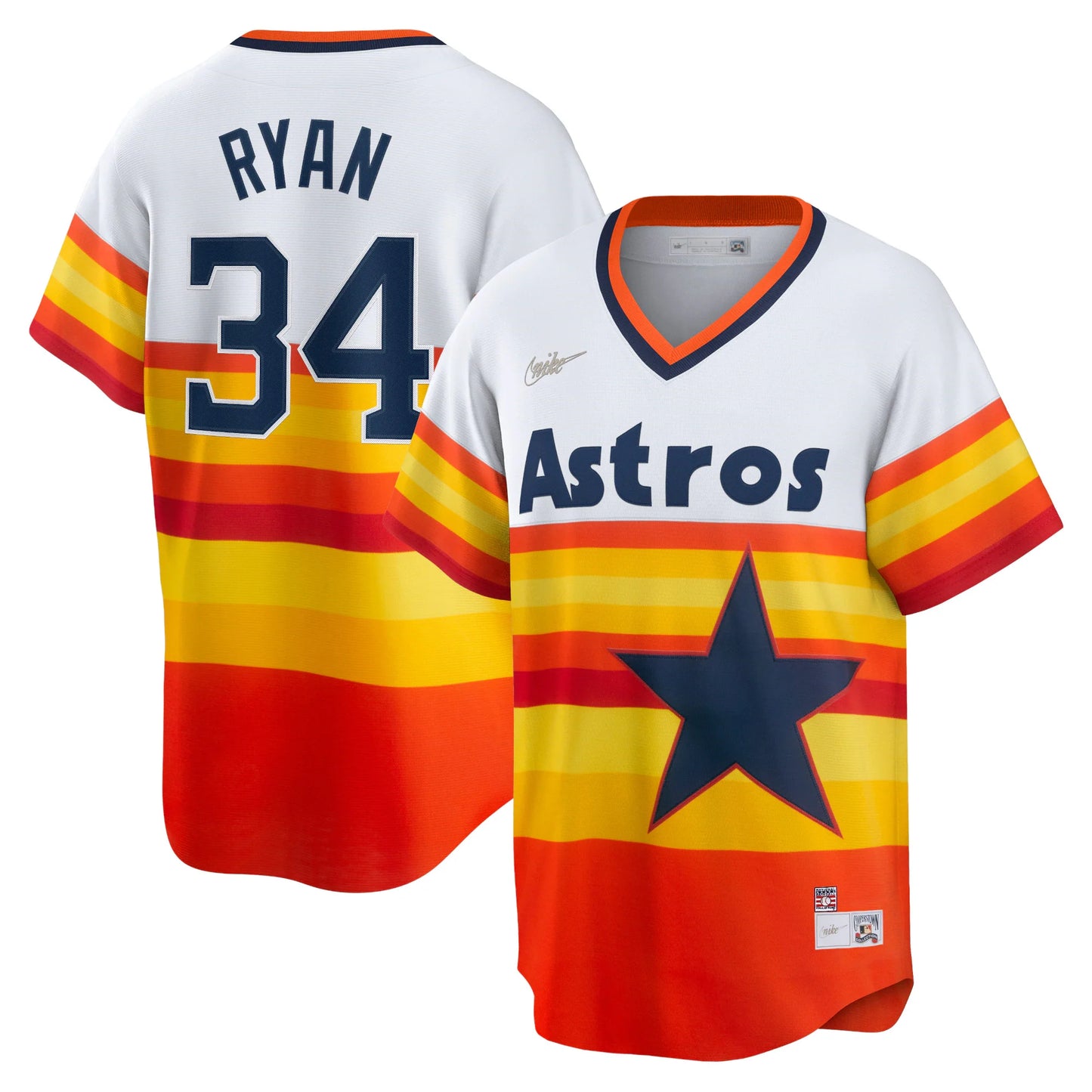 Men's Houston Astros Nolan Ryan Nike White Home Cooperstown Collection Player Jersey Official Team Jersey Sports Fan Apparel Official MLB Team Jersey