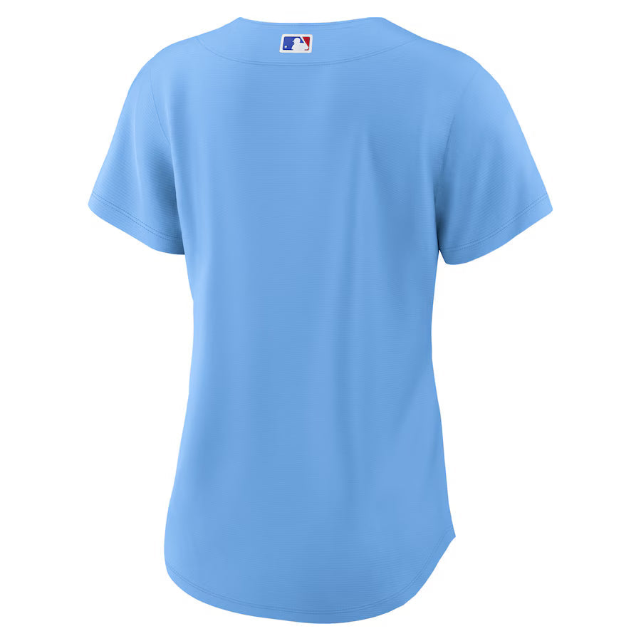Women's Chicago Cubs Nike Alternate 2 Light Blue Replica Jersey Official Team Jersey Sports Fan Apparel Official MLB Team Jersey Baseball Fan Apparel