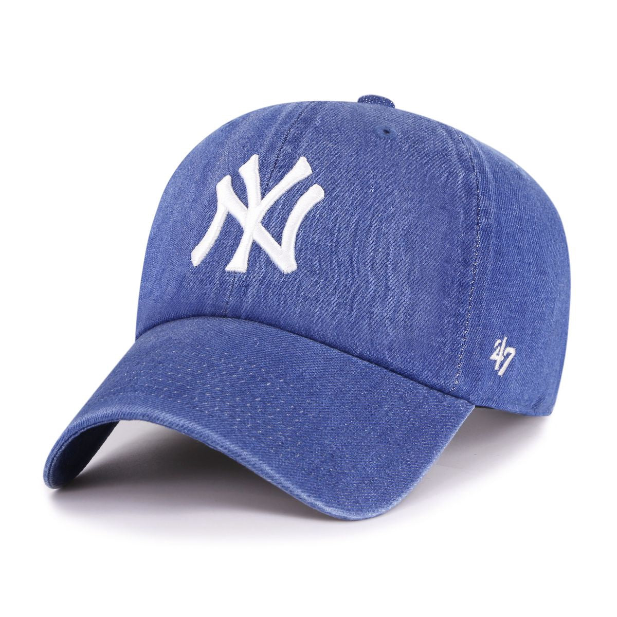 New York Yankees MLB Lennon '47 CLEAN UP Strapback Jean Official Team Hat Sports Fan Cap Official MLB Team Hat Baseball Fan Cap
