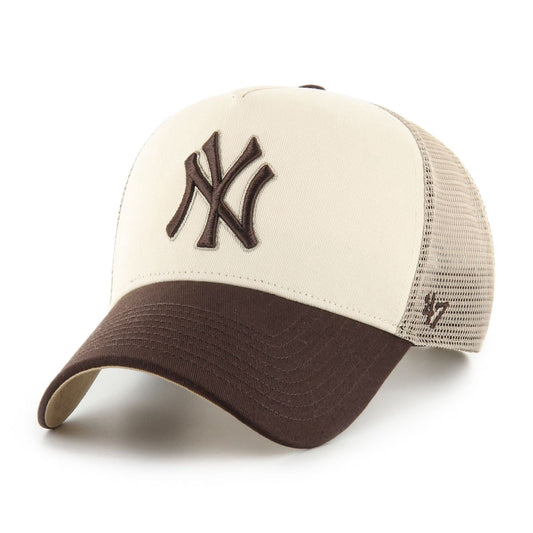 New York Yankees MLB Ballpark Mesh TT '47 Offside DT Beige/Brown Official Sports Fan Gear MLB Fan Gear Popular Style