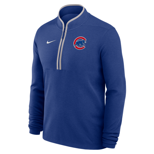Mens Chicago Cubs Nike Royal Victory Half Zip Pullover MLB Fan Gear Popular Style