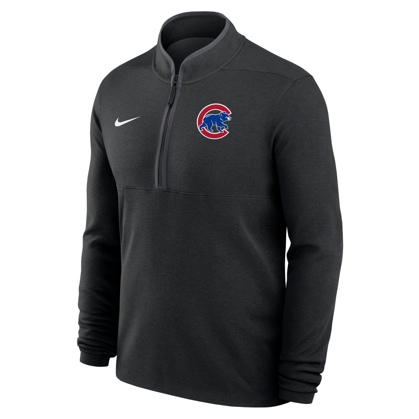 Mens Chicago Cubs Nike Victory Black Half Zip Pullover MLB Fan Gear Popular Style