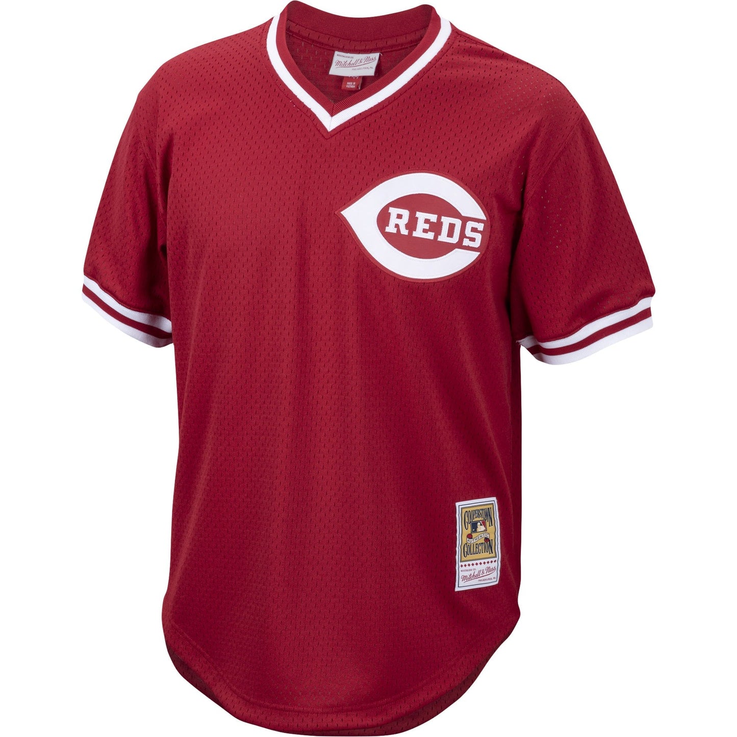 Men's Pete Rose Cincinnati Reds Mitchell & Ness Cooperstown Collection Authentic Mesh Batting Practice Jersey - Red Official Team Jersey Sports Fan Ap