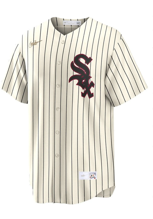 Men's Chicago White Sox Cooperstown Turn Back The Clock 1959 Home Cream/Black NIKE Blank Replica Jersey Official Team Jersey Sports Fan Apparel Offici