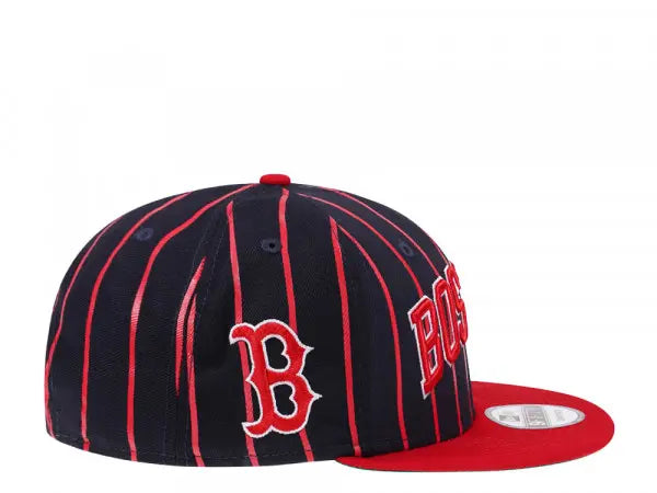 Boston Red Sox Navy/Red City Arch New Era 9FIFTY Snapback Hat Official Team Hat Sports Fan Cap Official MLB Team Hat Baseball Fan Cap