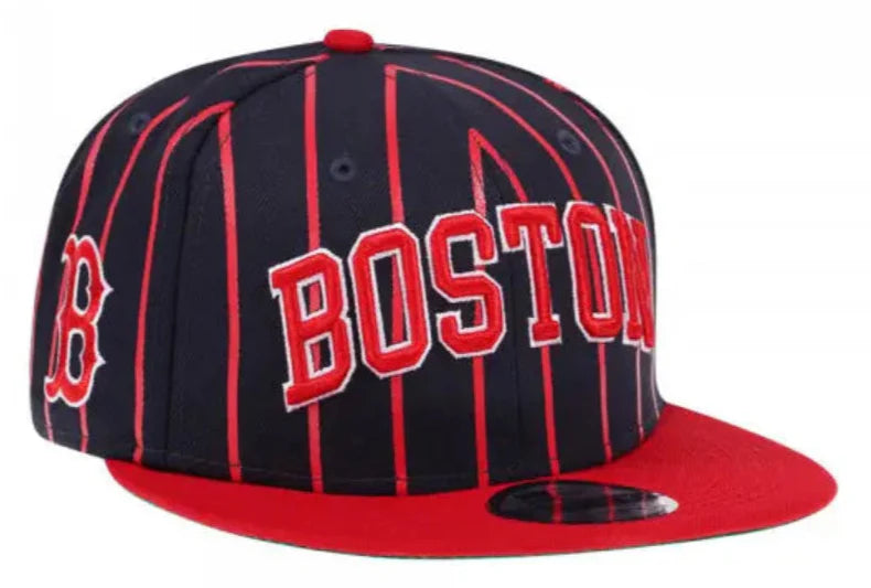 Boston Red Sox Navy/Red City Arch New Era 9FIFTY Snapback Hat Official Team Hat Sports Fan Cap Official MLB Team Hat Baseball Fan Cap