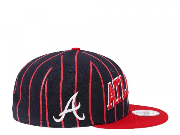 Atlanta Braves Navy/Red City Arch New Era 9FIFTY Snapback Hat Official Team Hat Sports Fan Cap Official MLB Team Hat Baseball Fan Cap
