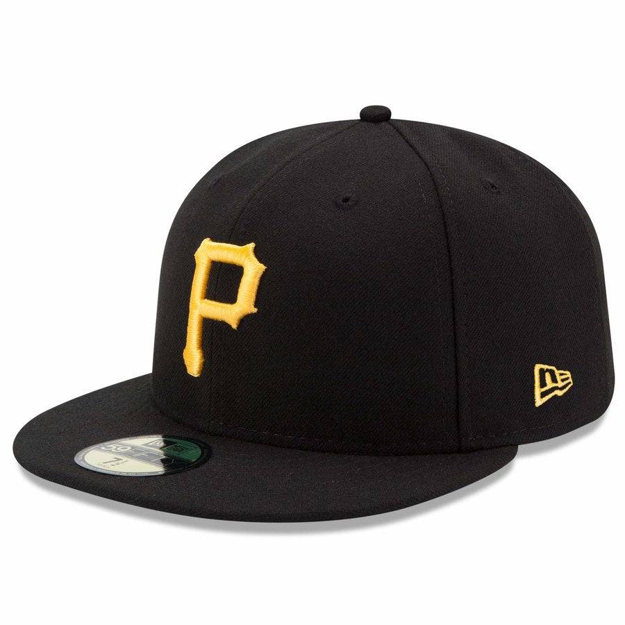 Men's Pittsburgh Pirates New Era Black Game Authentic Collection On-Field 59FIFTY Fitted Hat Official Team Hat Sports Fan Cap Official MLB Team Hat Ba