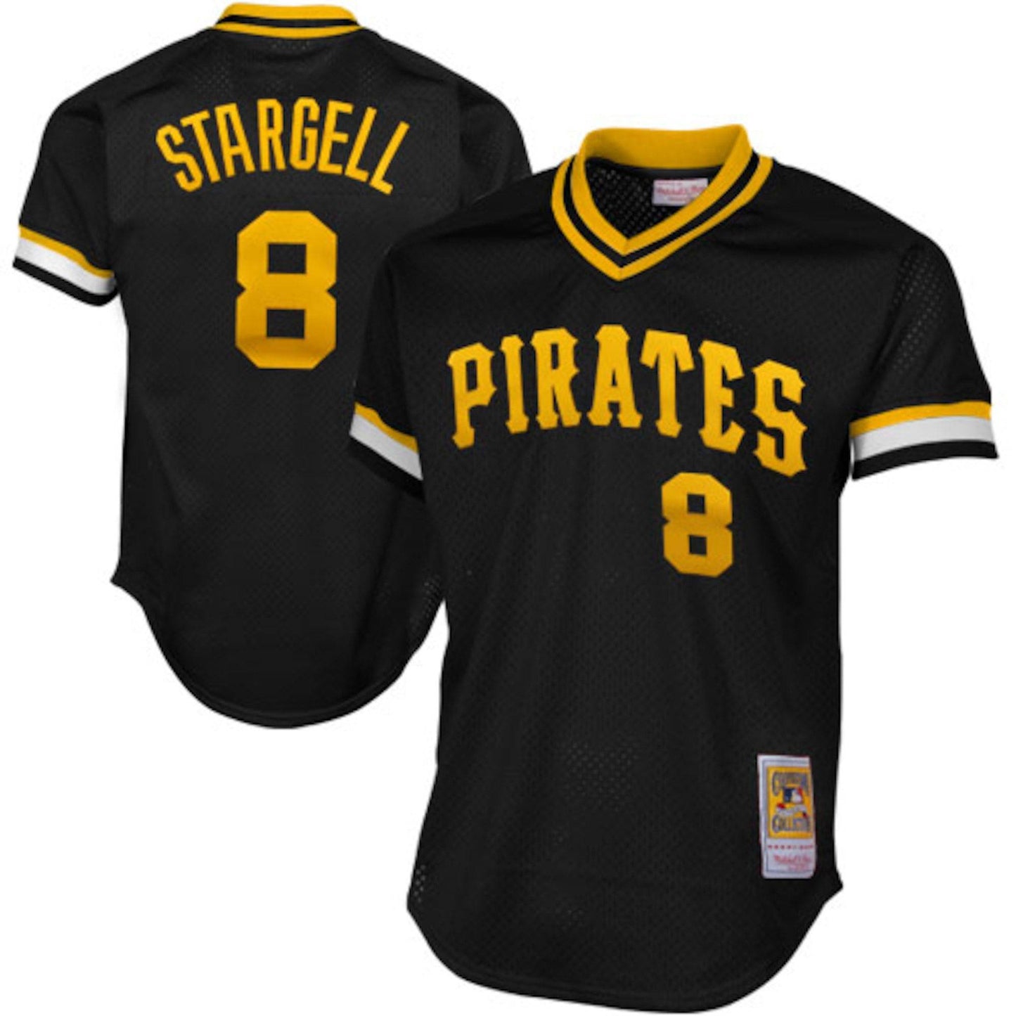 Men's Pittsburgh Pirates Willie Stargell Mitchell & Ness Black 1982 Authentic Cooperstown Collection Mesh Batting Practice Jersey Official Team Jersey