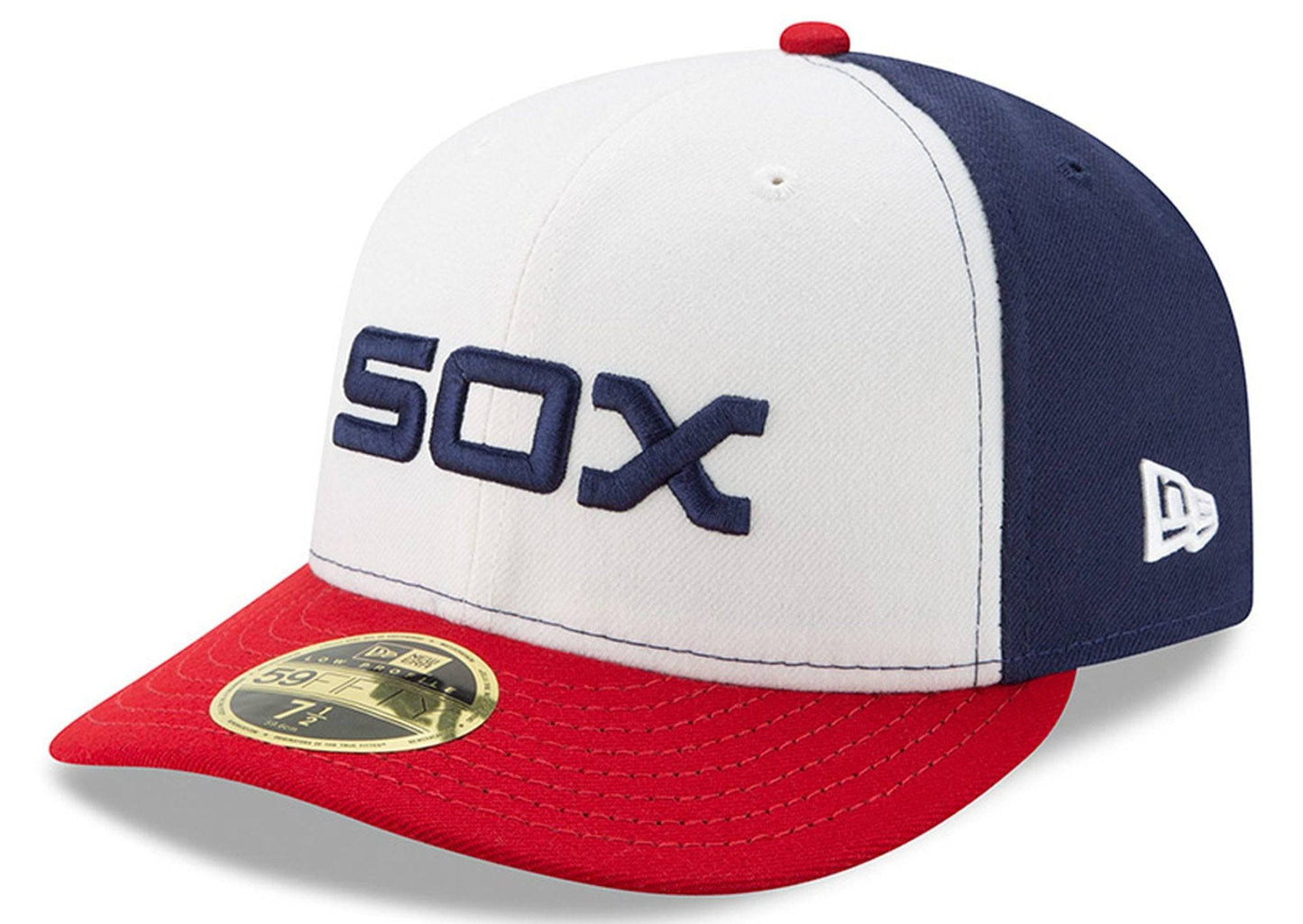 Men's Chicago White Sox New Era White/Red Alternate Authentic Collection On-Field Low Profile 59FIFTY Fitted Hat Official Team Hat Sports Fan Cap Offi