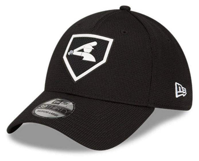 Men's Chicago White Sox New Era Black 2022 Clubhouse Black 39THIRTY Flex Hat Official Team Hat Sports Fan Cap Official MLB Team Hat Baseball Fan Cap