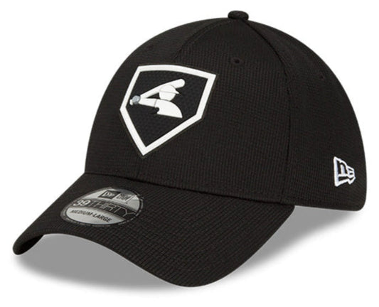 Men's Chicago White Sox New Era Black 2022 Clubhouse Black 39THIRTY Flex Hat Official Team Hat Sports Fan Cap Official MLB Team Hat Baseball Fan Cap
