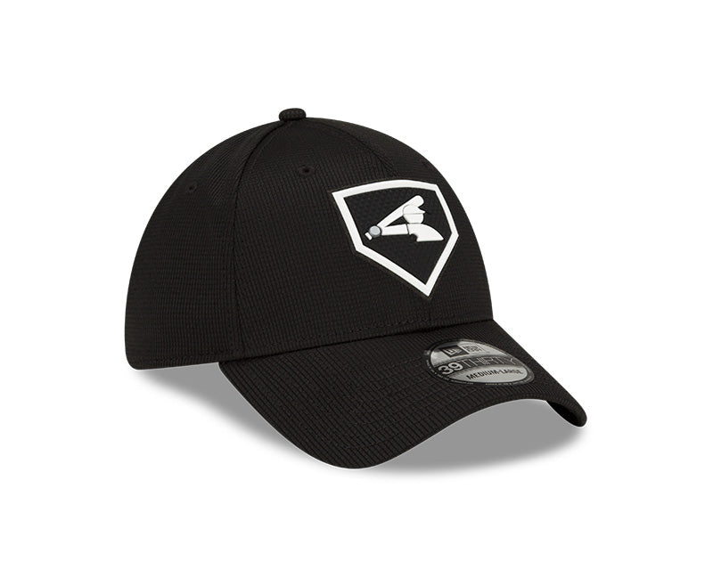 Men's Chicago White Sox New Era Black 2022 Clubhouse Black 39THIRTY Flex Hat Official Team Hat Sports Fan Cap Official MLB Team Hat Baseball Fan Cap