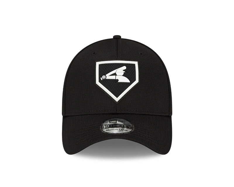 Men's Chicago White Sox New Era Black 2022 Clubhouse Black 39THIRTY Flex Hat Official Team Hat Sports Fan Cap Official MLB Team Hat Baseball Fan Cap