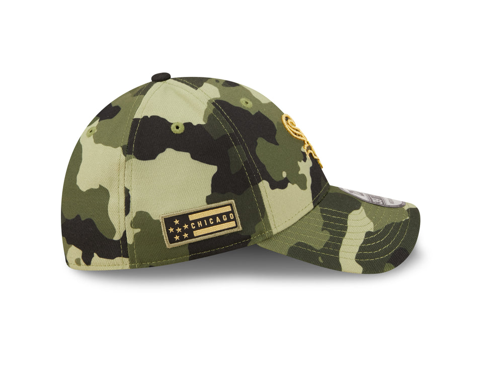 Men's Chicago White Sox New Era Camo 2022 Armed Forces Day 39THIRTY Flex Hat Official Team Hat Sports Fan Cap Official MLB Team Hat Baseball Fan Cap