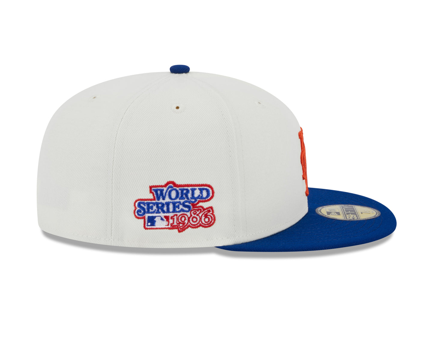 New York Mets 1982 World Series Cream/Royal New Era Retro 59FIFTY Fitted Hat Official Team Hat Sports Fan Cap Official MLB Team Hat Baseball Fan Cap