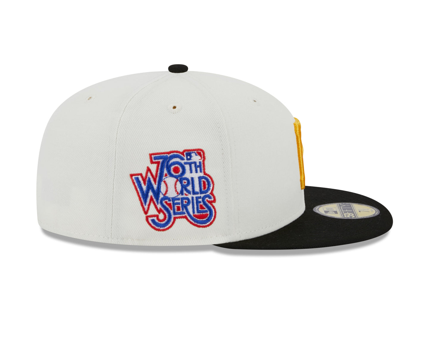 Pittsburgh Pirates 76th World Series Cream/Black New Era Retro 59FIFTY Fitted Hat Official Team Hat Sports Fan Cap Official MLB Team Hat Baseball Fan