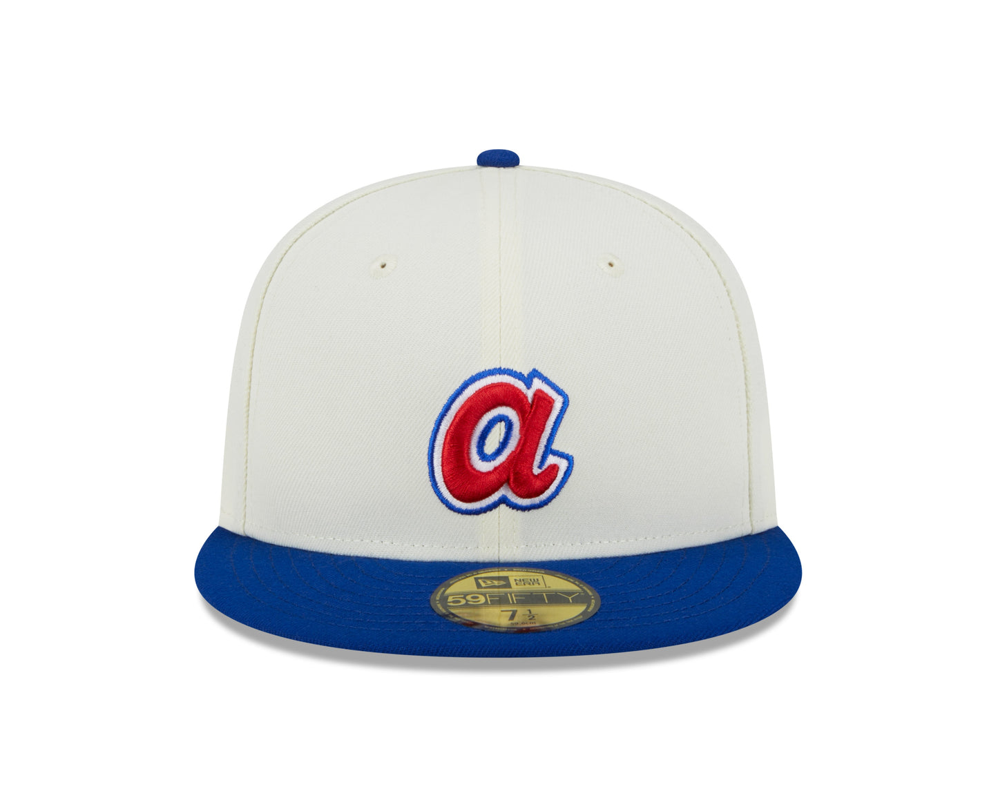 Atlanta Braves 2000 All Star Game Cream/Royal New Era Retro 59FIFTY Fitted Hat Official Team Hat Sports Fan Cap Official MLB Team Hat Baseball Fan Cap